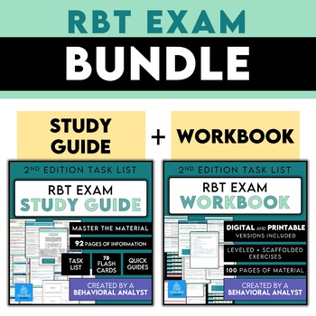 Preview of RBT Exam Study BUNDLE | Workbook + Study Guide + Flashcards | Digital Printable