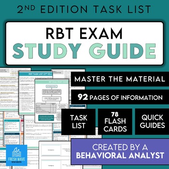 Preview of RBT Exam Study Guide | Registered Behavior Technician | Flashcards | Test Prep