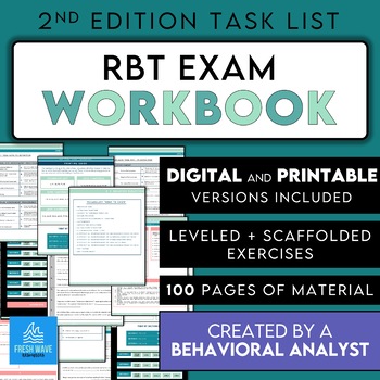 Preview of RBT Exam Study Workbook | Digital + Printable | Behavior Tech Test Prep