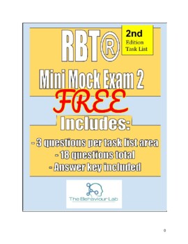 Preview of FREE RBT Mock Exam 2 | 2nd Edition Task List | 18 Questions | Answer Key | FREE