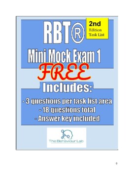 Preview of FREE RBT Mock Exam 1 | 2nd Edition Task List | 18 Questions | Answer Key | FREE