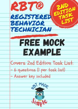 Preview of RBT Free Mock Exam Example | 2nd Edition Task List | 6 questions | Answer Key
