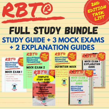 Preview of RBT Exam Full Study Bundle | 3 Mock Exams | Study Guide | Explanation Guides