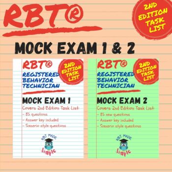 Preview of RBT Mock Exam 1 and 2 | 85 Questions Each | Answer Key | 2nd Edition Task List