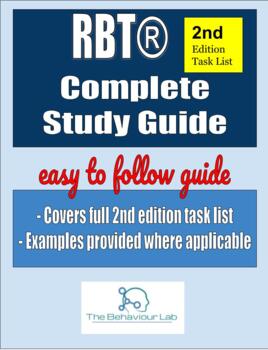 Preview of RBT Study Guide | 2nd Edition Task List | 46 Pages of Examples and Explanations