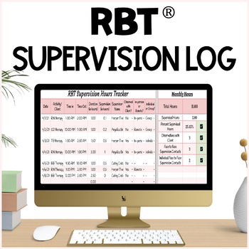 Preview of RBT® Supervision Hours Tracker - ABA Therapy - Behavior Technician Fieldwork Log