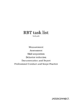 Preview of RBT task list study guide