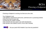 RCIA Rites and Sacraments, Powerpoint teaching presentatio
