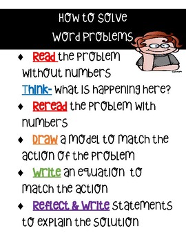 Preview of Math Problem Solving Strategy: Solving Word Problems
