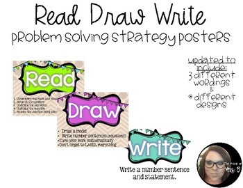 RDW strategy from engageNY Read Draw Write for Problem Solving | TpT