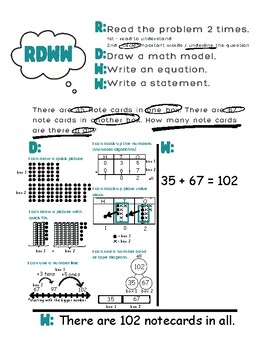 Preview of RDWW Example with guiding questions and practice problems