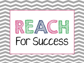 Preview of REACH For Success Chevron Signs