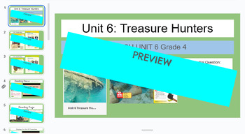 Preview of REACH National Geographic Grade 4 Unit 6 Slide Deck ESL students Treasure Hunter