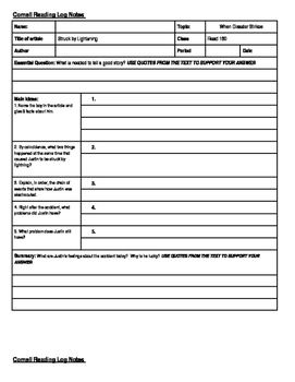 Preview of READ 180 Next Gen Stage B Workshop 2 Cornell Notes with Guided Questions Bundle