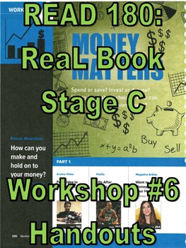 READ 180: ReaL Book Stage C Workshop #6 Worksheets **Great for New  Teachers**