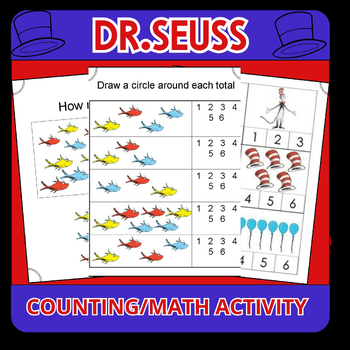 Preview of DR. SEUSS THEME COUNTING/MATH ACTIVITY