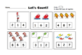 READ ACROSS AMERICA DR. SEUSS THEME COUNTING/MATH ACTIVITY