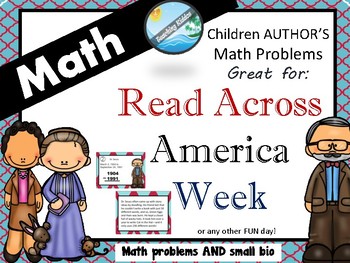 Preview of READ ACROSS AMERICA  children authors - math and biographies