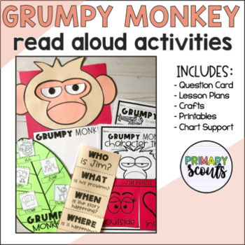 Preview of READ ALOUD ACTIVITIES and CRAFTS Grumpy Monkey (Kindergarten)