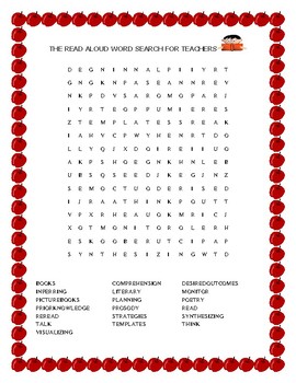 Preview of READ ALOUD WORD SEARCH FOR TEACHERS