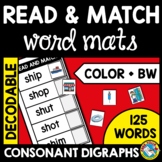READ AND MATCH CONSONANT DIGRAPHS ACTIVITY MATS CENTER KIN
