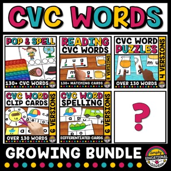 Preview of READ AND SPELL CVC WORDS BLENDING SEGMENTING ACTIVITY KINDERGARTEN CENTERS GAMES