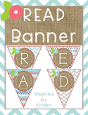 READ Banner-Aqua, Gray and Red