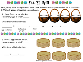 READ DRAW WRITE Jelly Bean Shish-Ka-Bob Multiplication by Margo Gentile