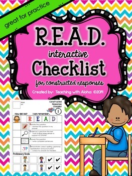 Preview of R.E.A.D. Interactive Checklist for Constructed Response Writing