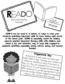 Preview of READ-O Home-School Reading Connection