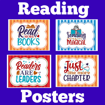 READ READING POSTERS Classroom Decor Kindergarten 1st 2nd 3rd 4th Grade