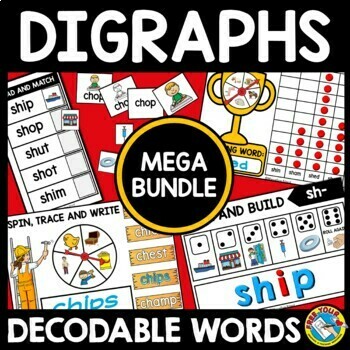 Preview of READ & SPELL CONSONANT DIGRAPHS 1ST GRADE DECODABLE WORD WORK PHONICS