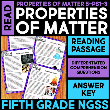 Preview of READ about Properties of Matter Station - 5th Grade Science Reading Passage NGSS