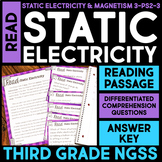 READ about Static Electricity - 3rd Grade Science Reading Passage