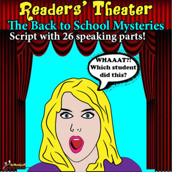 Preview of #catch24 READERS THEATER BACK TO SCHOOL MYSTERY WHOLE CLASS SCRIPT