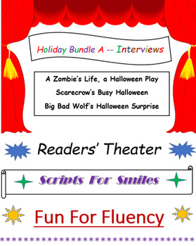 Preview of READERS' THEATER INTERVIEWS, BUNDLE A - 3 Halloween Plays