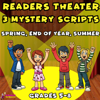 Preview of READERS THEATER MYSTERY SCRIPTS - Spring, End of Year, Summer Drama and ELA Fun