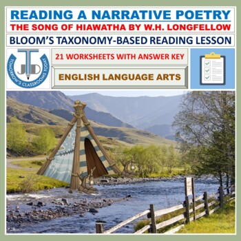 Preview of READING A NARRATIVE POETRY: THE SONG OF HIAWATHA - WORKSHEETS WITH ANSWERS