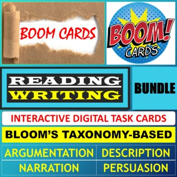 Preview of READING AND WRITING: BOOM CARDS - BUNDLE