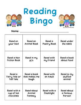 READING BINGO with Children by Child Centered Chicks | TPT