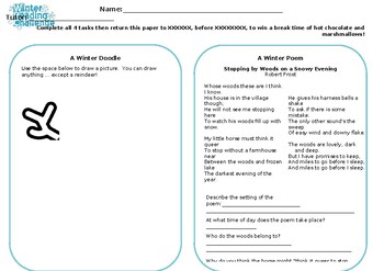 Preview of READING CHALLENGE - for winter