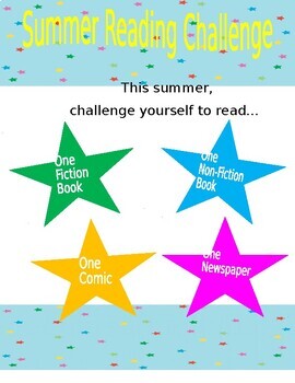 Preview of READING CHALLENGE - summer challenge for younger students