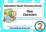 READING COMPREHENSION for MAIN CHARACTER ANALYSIS suits an