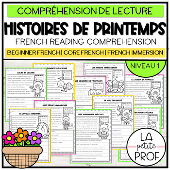 Preview of READING COMPREHENSION | Compréhension de Lecture - PRINTEMPS | French Beginners