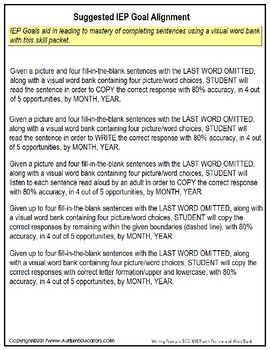 comprehension 7 grade sheet FILL READING Skill Builder IN THE IEP BLANK COMPREHENSION