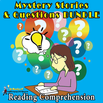 Preview of READING COMPREHENSION MYSTERY SHORT STORIES & QUESTIONS