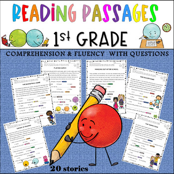Preview of READING COMPREHENSION PASSAGES WITH QUESTIONS - 1ST GRADE PDF&DIGITAL