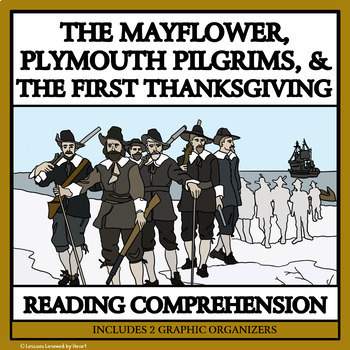 Preview of PLYMOUTH PILGRIMS & FIRST THANKSGIVING  Reading Passages & Comprehension