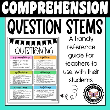 Preview of Reading Comprehension Stems | Reading Comprehension Resource