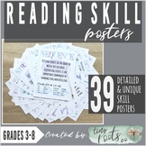 READING COMPREHENSION SKILLS POSTERS | 13 Skill Concepts!